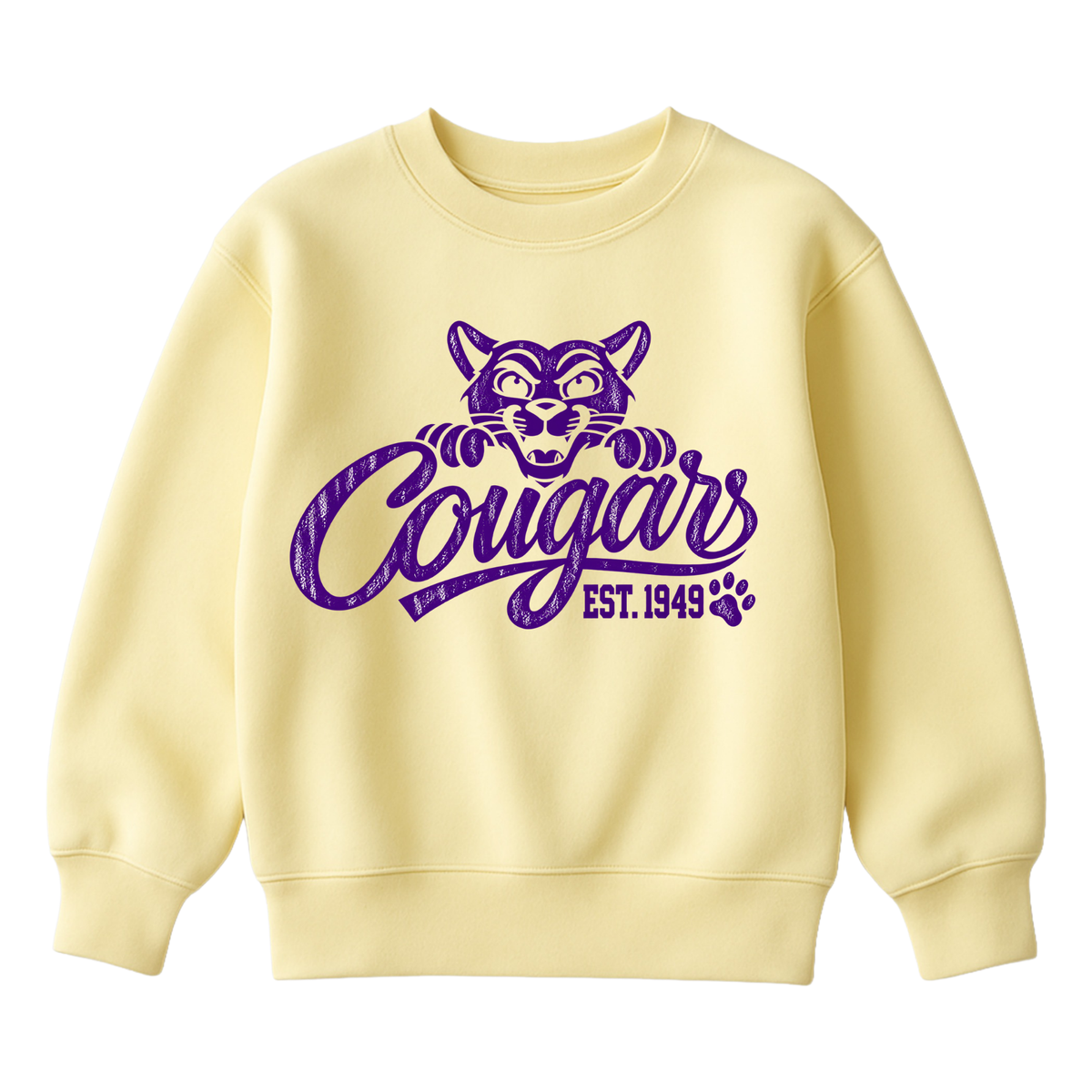 Cougars Mascot  | Youth Fleece Crewneck (Copy)
