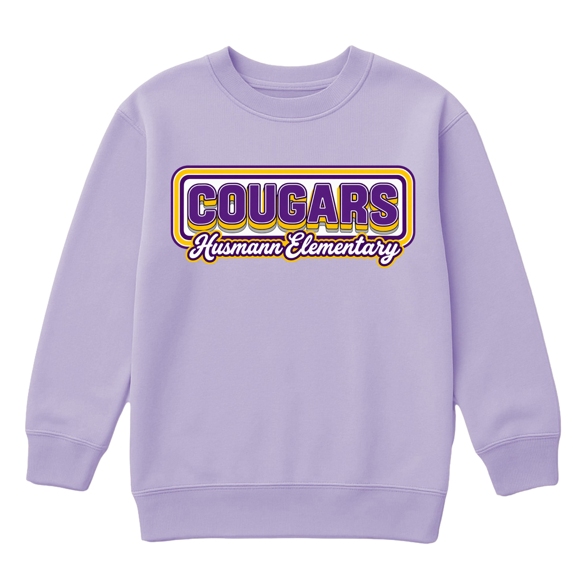 Retro Cougars | Youth Fleece Crewneck