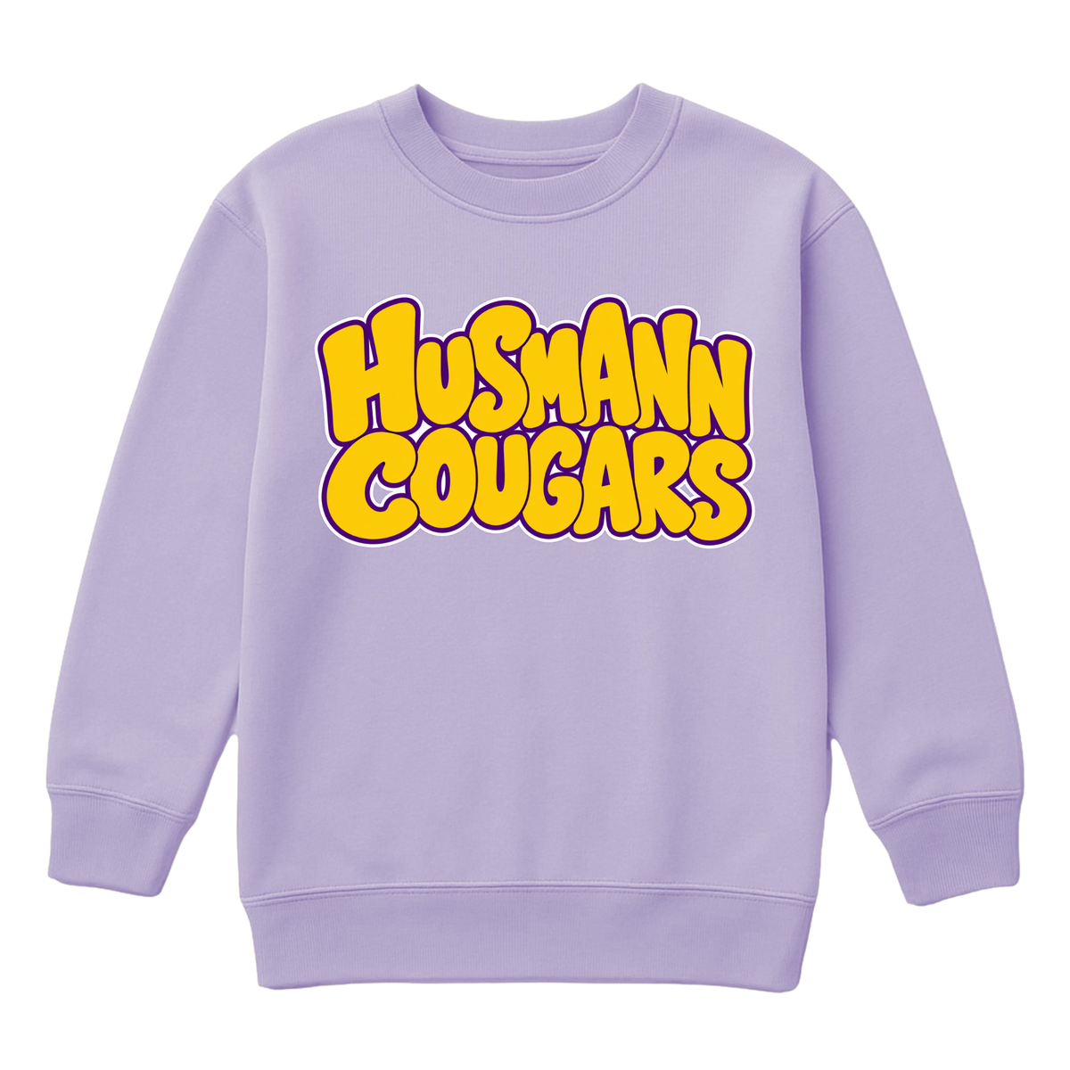 Husmann Cougars Bubble | Youth Fleece Crewneck