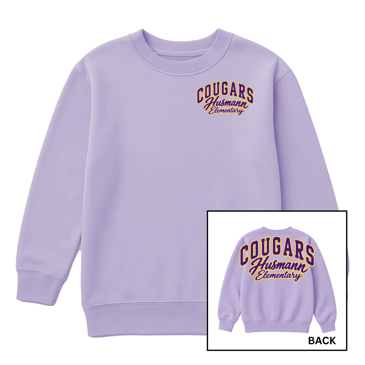 Cougars Wingspan  | Youth Fleece Crewneck