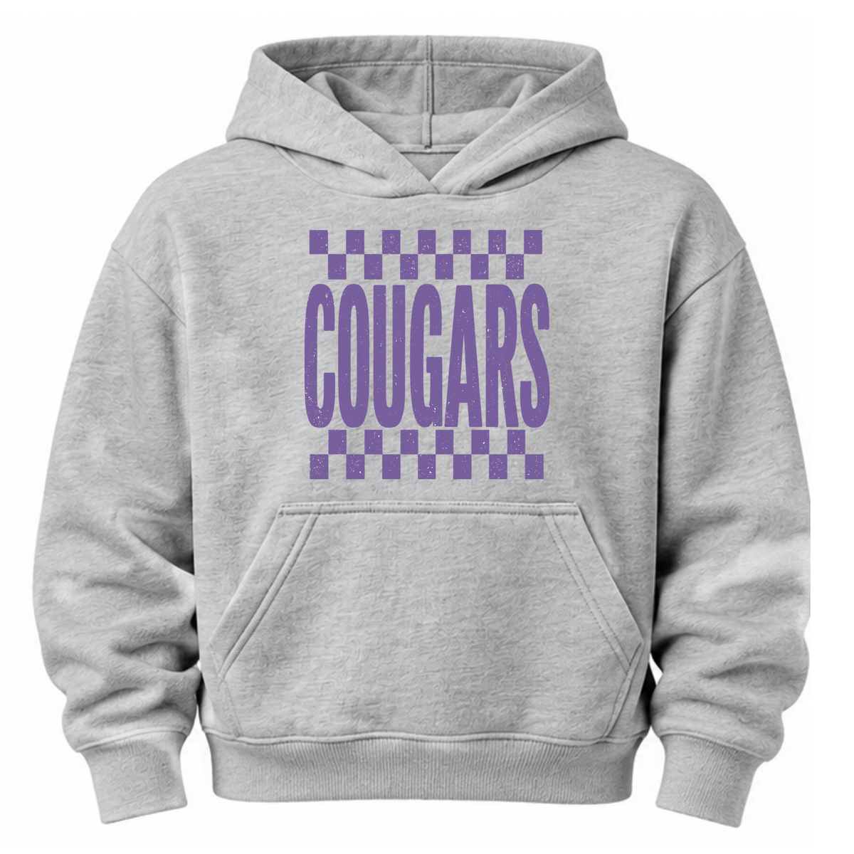 Checkered Cougars | Youth Hooded Sweatshirt