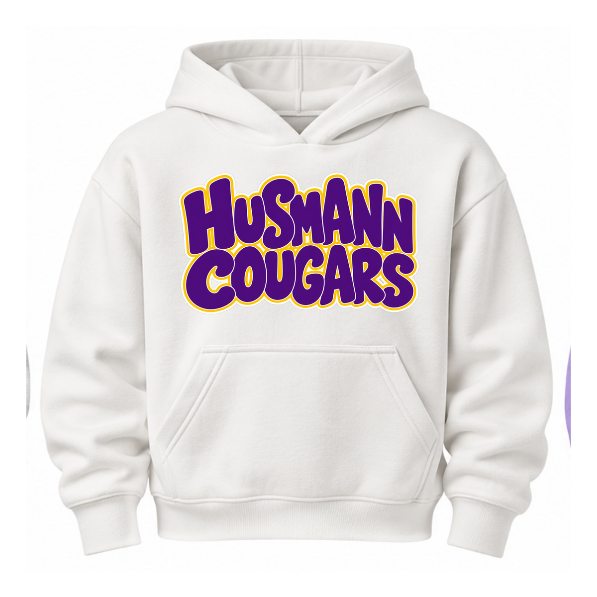 Husmann Cougars Bubble | Youth Hooded Sweatshirt
