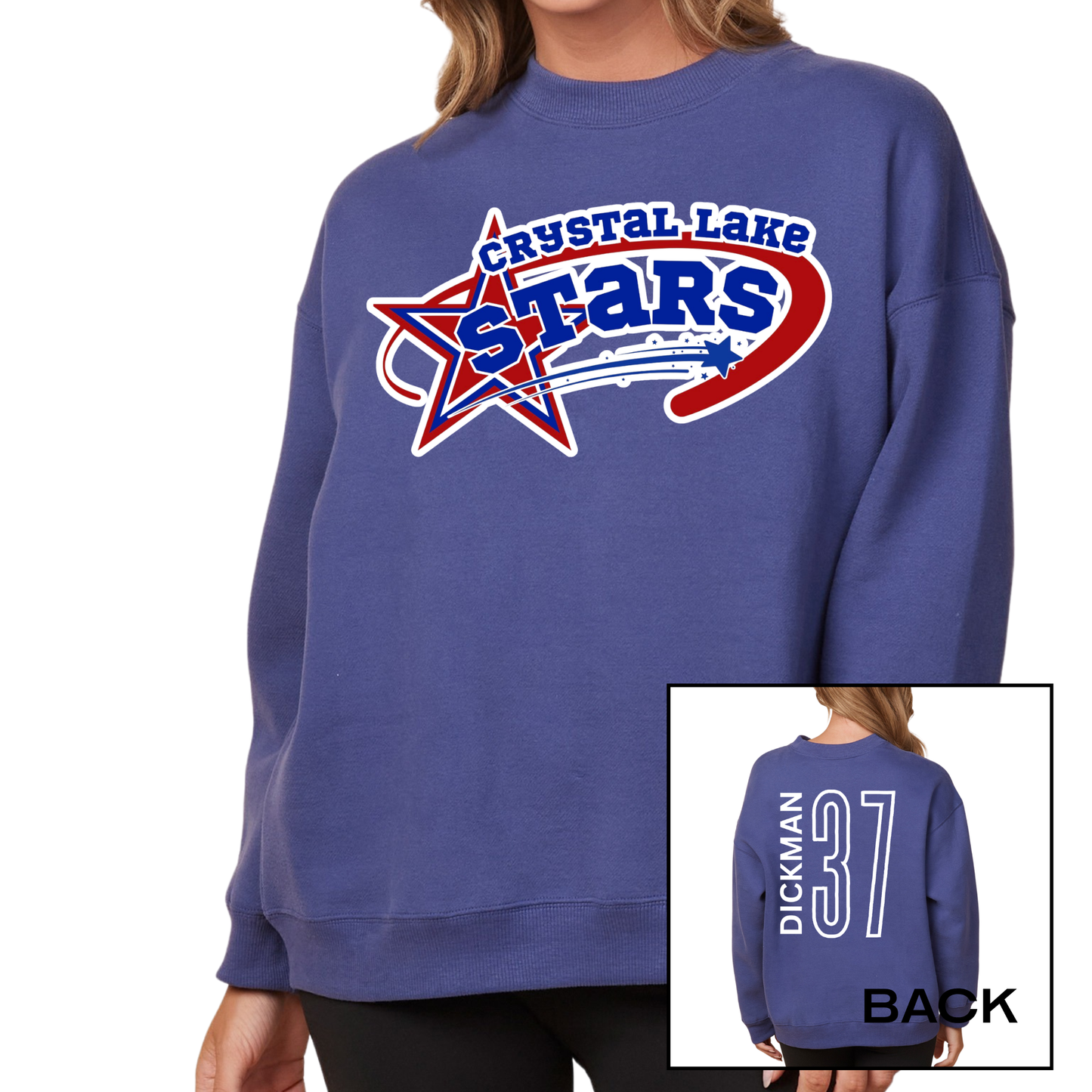 CL Stars Baseball | Ladies Oversized Crewneck