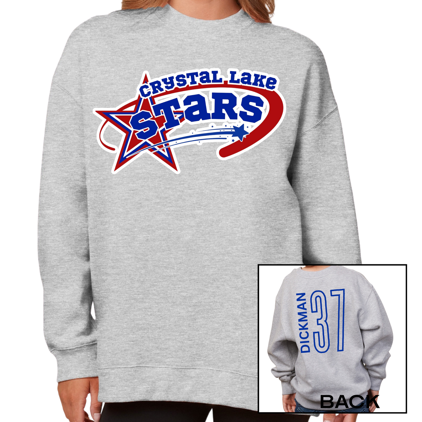 CL Stars Baseball | Ladies Oversized Crewneck