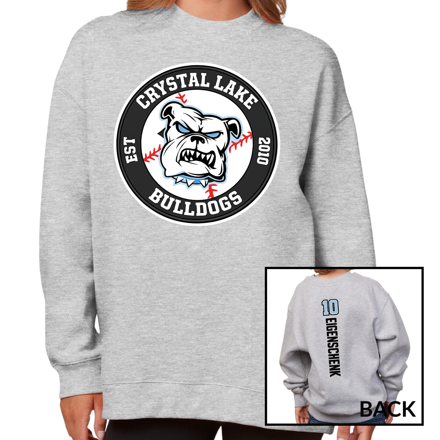 Bulldogs Logo | Ladies Oversized Crewneck