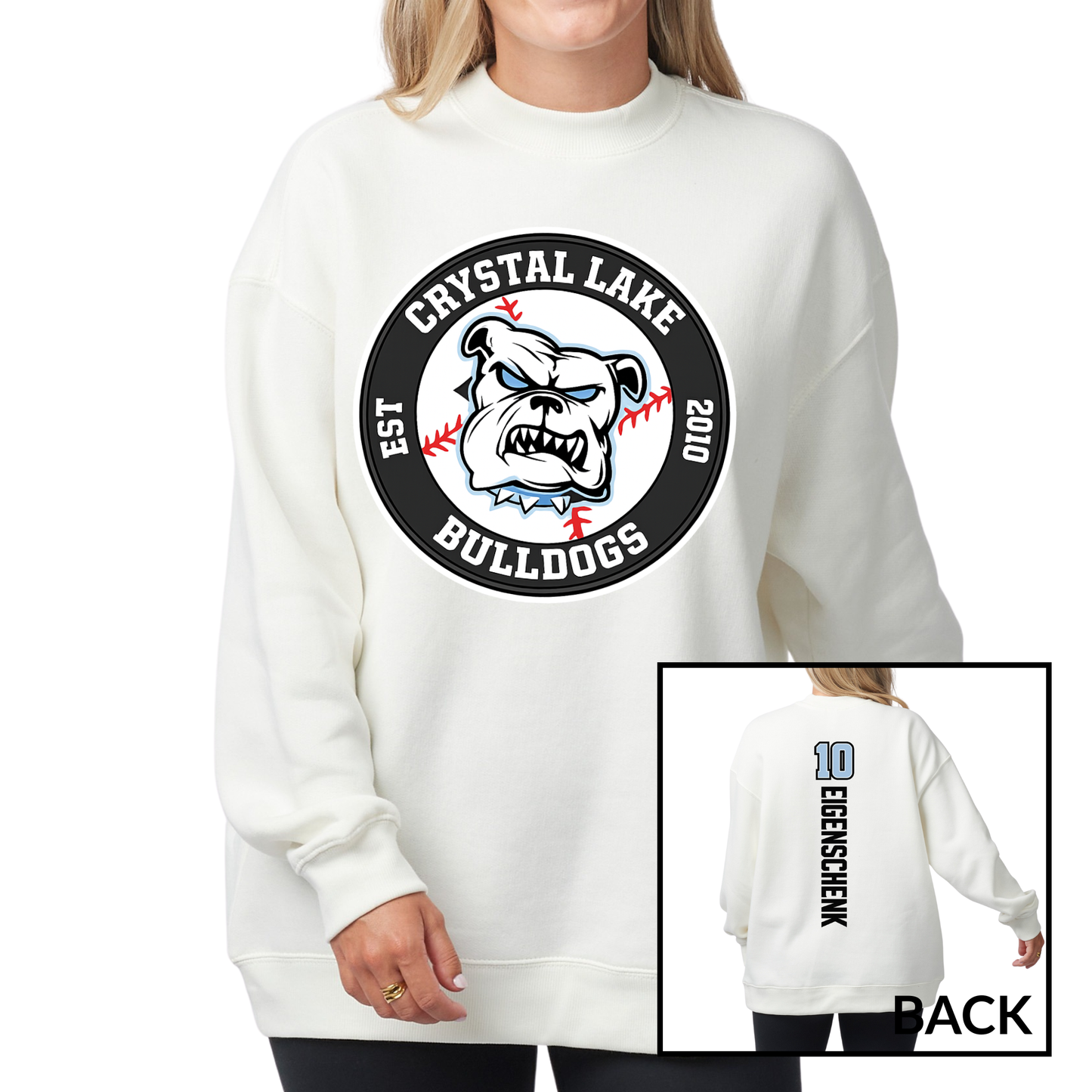 Bulldogs Logo | Ladies Oversized Crewneck