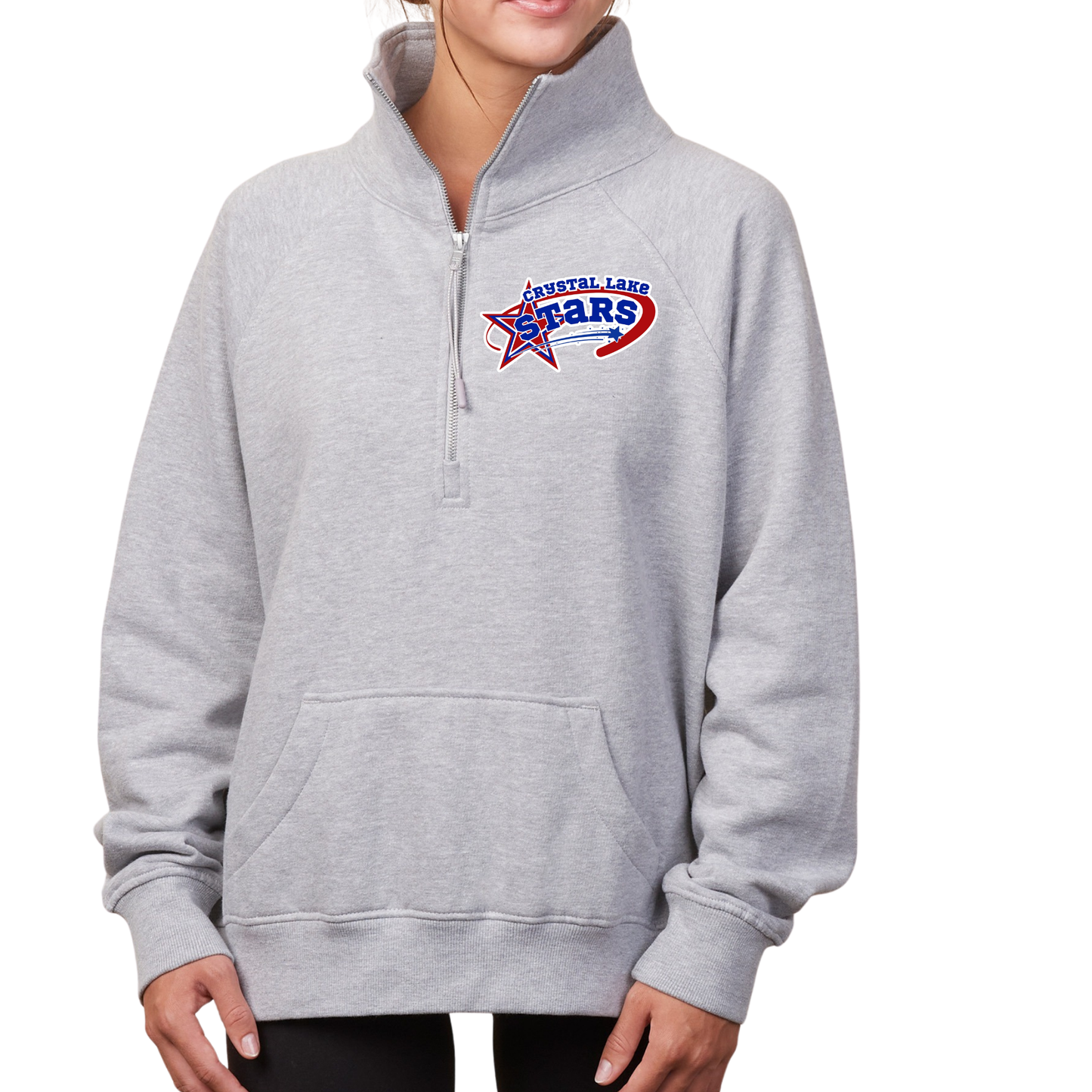 CL Stars Baseball Pocket | Womens Quarter Zip Fleece