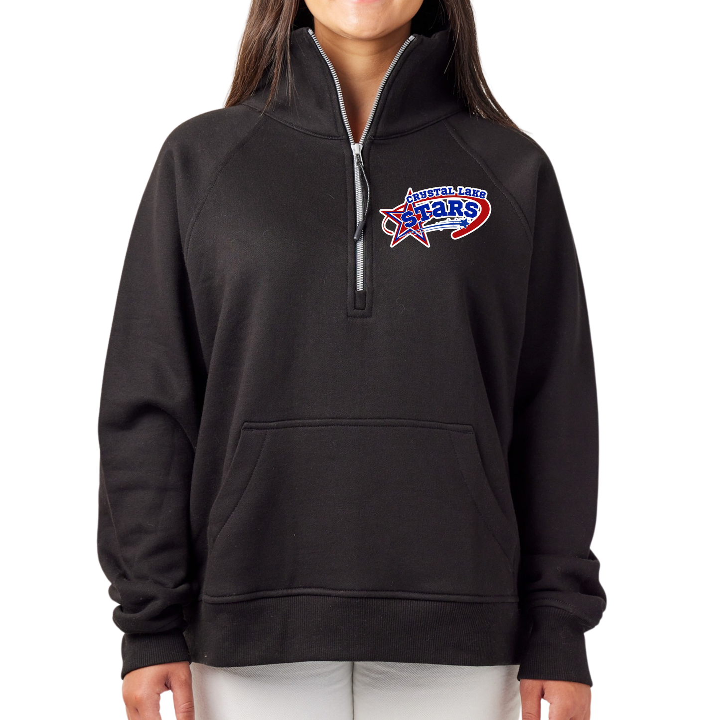 CL Stars Baseball Pocket | Womens Quarter Zip Fleece