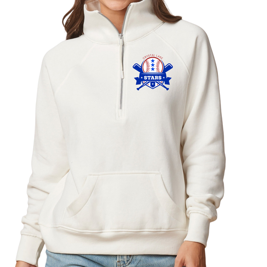Crystal Lake Stars Pocket Logo | Womens Quarter Zip Fleece