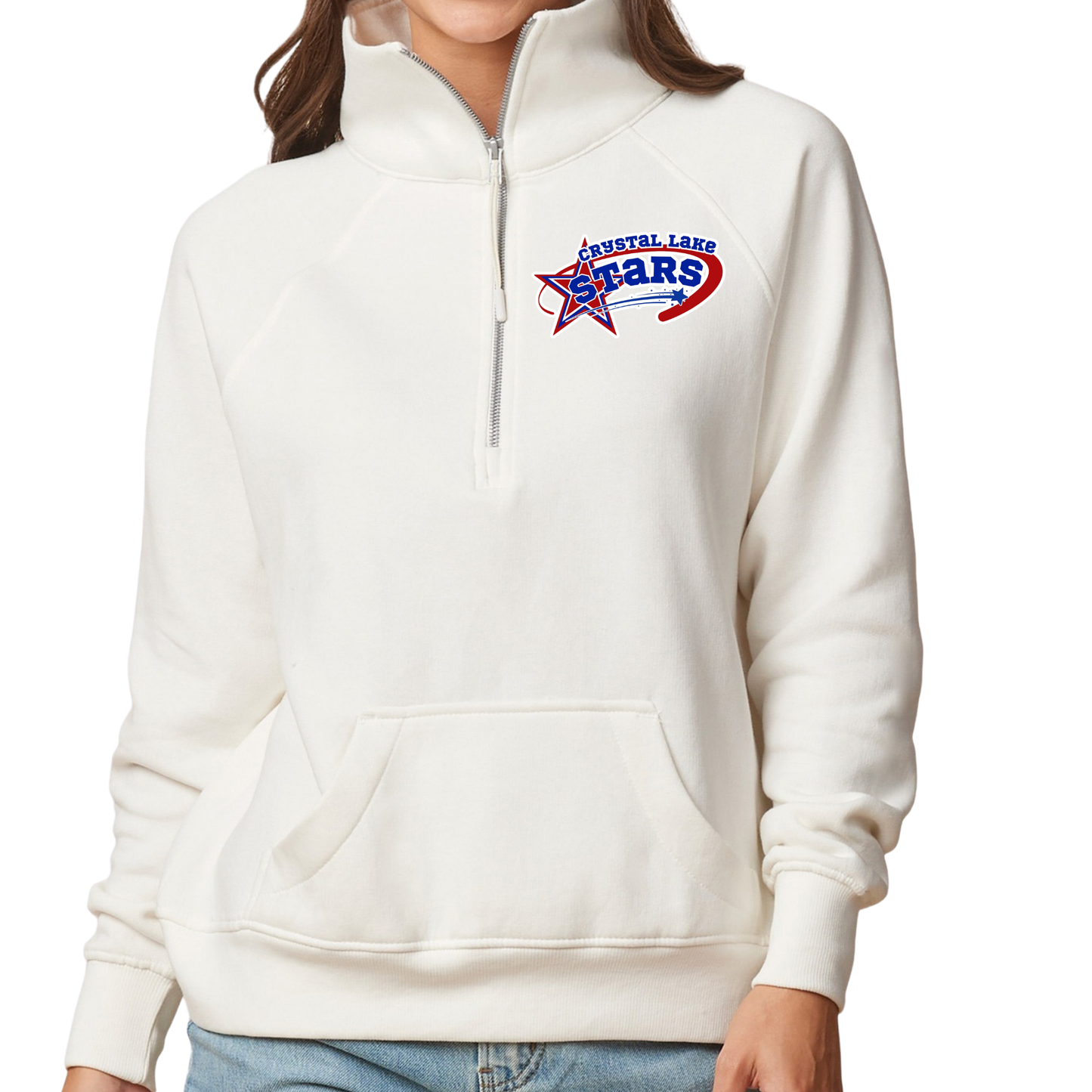 CL Stars Baseball Pocket | Womens Quarter Zip Fleece