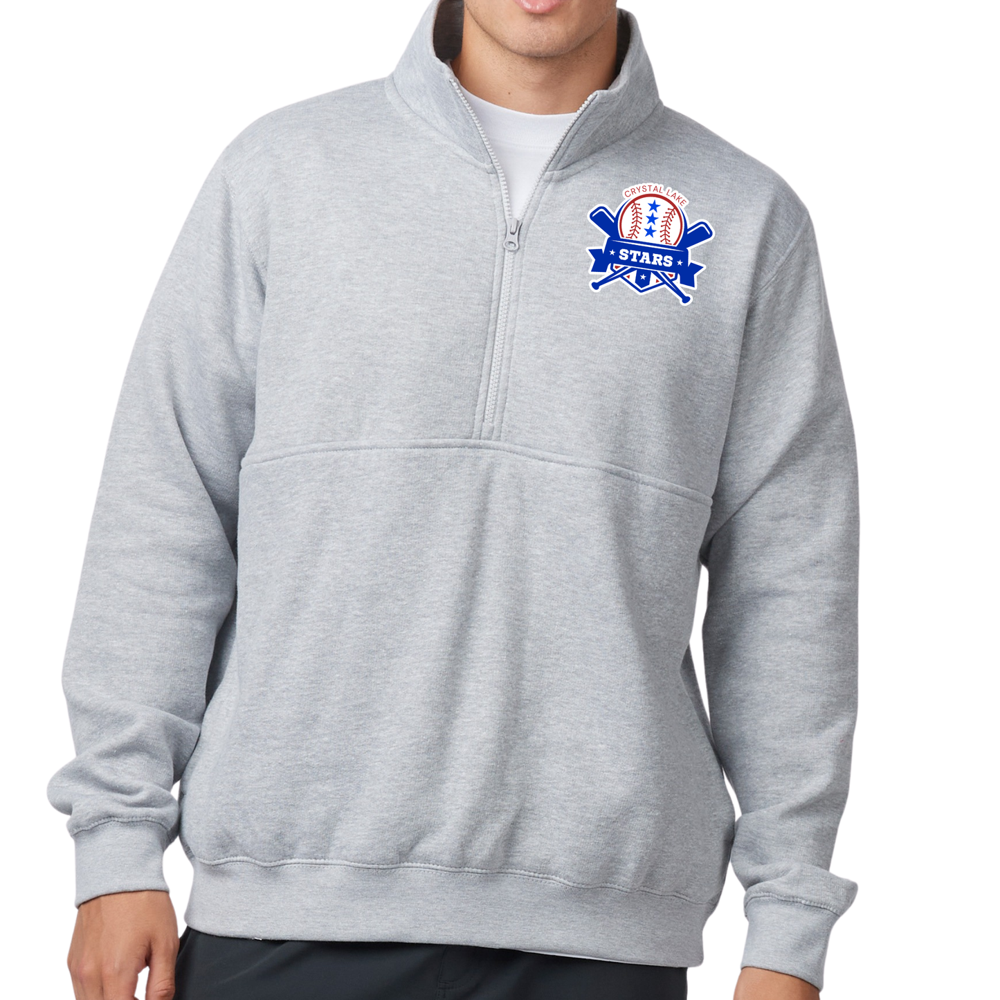 Crystal Lake Stars Pocket Logo | Quarter Zip Fleece