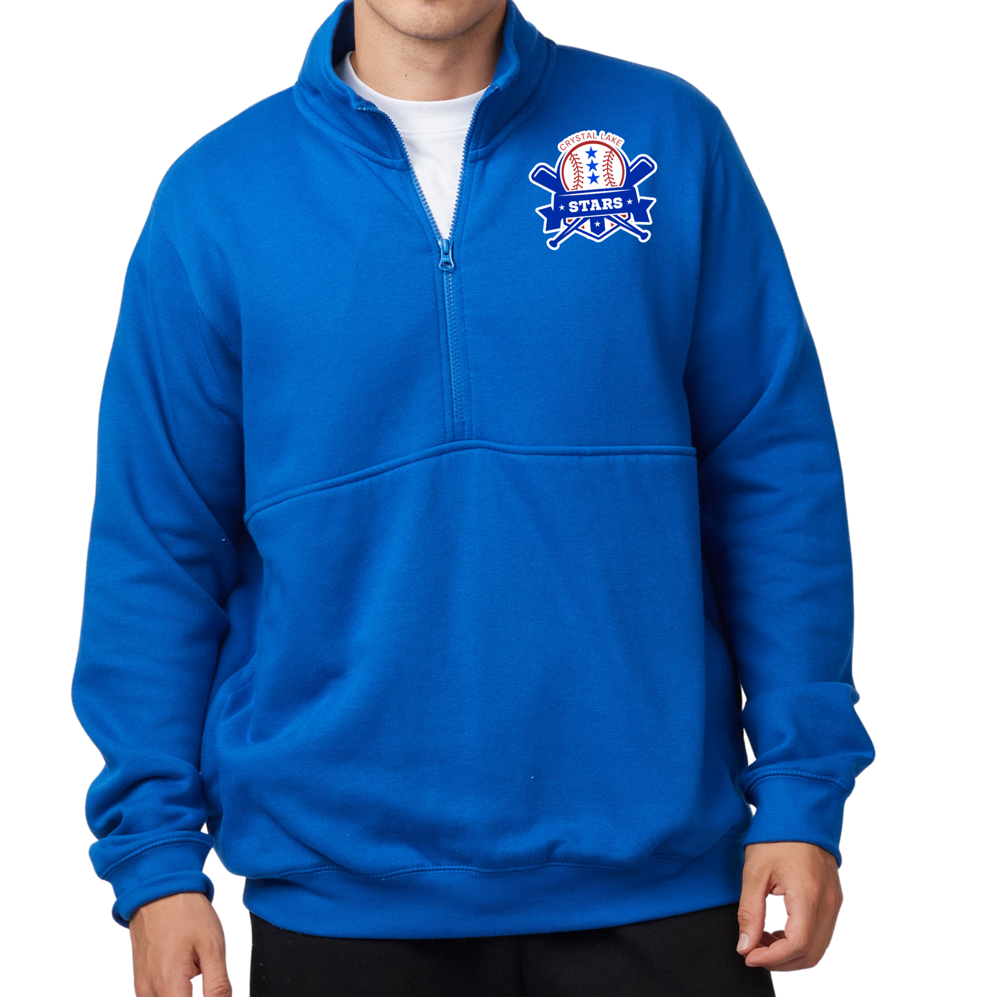 Crystal Lake Stars Pocket Logo | Quarter Zip Fleece