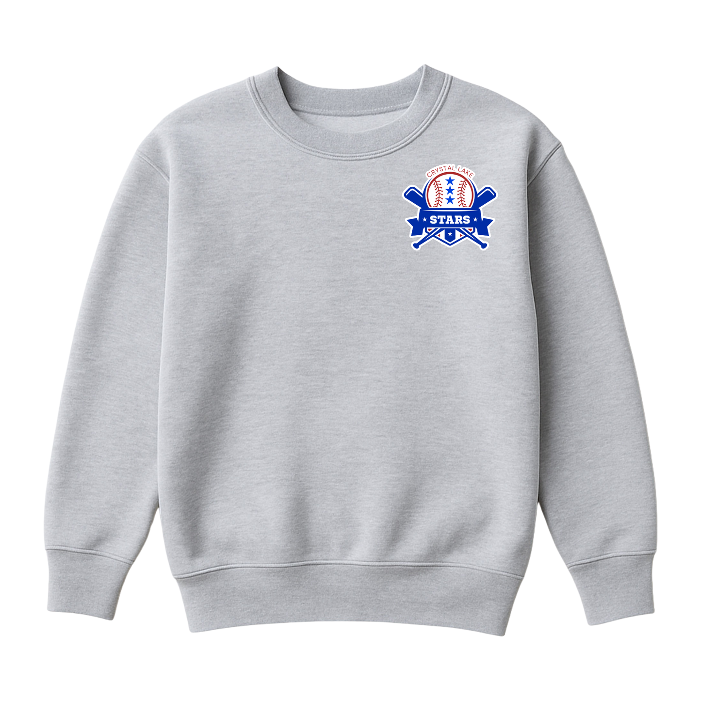 Crystal Lake Stars Pocket Logo | Youth Fleece Crewneck