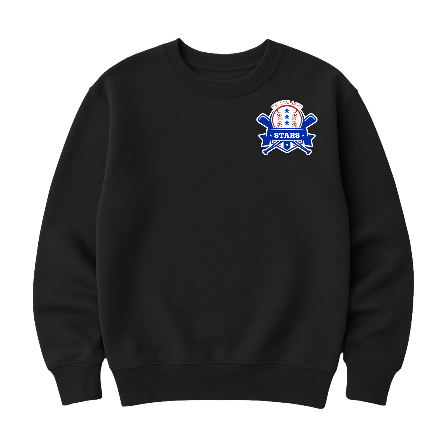 Crystal Lake Stars Pocket Logo | Youth Fleece Crewneck