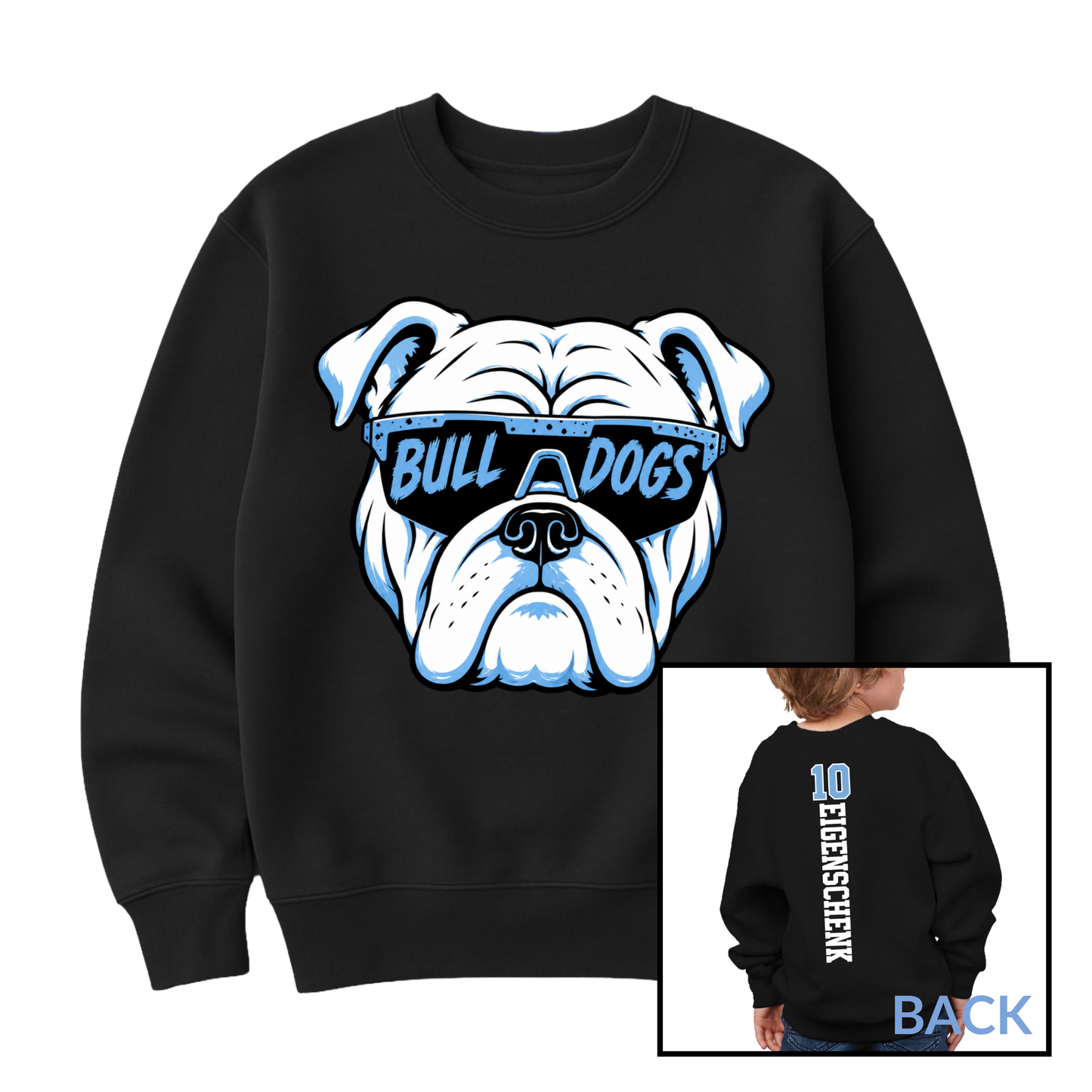 Bulldog Glasses | Youth Fleece Crewneck