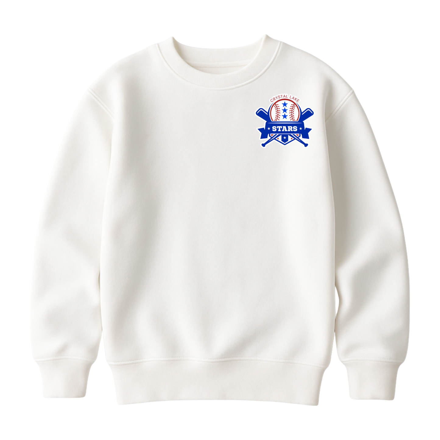 Crystal Lake Stars Pocket Logo | Youth Fleece Crewneck