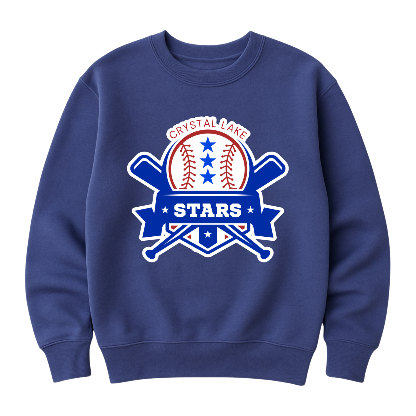 Crystal Lake Stars Logo | Youth Fleece Crewneck
