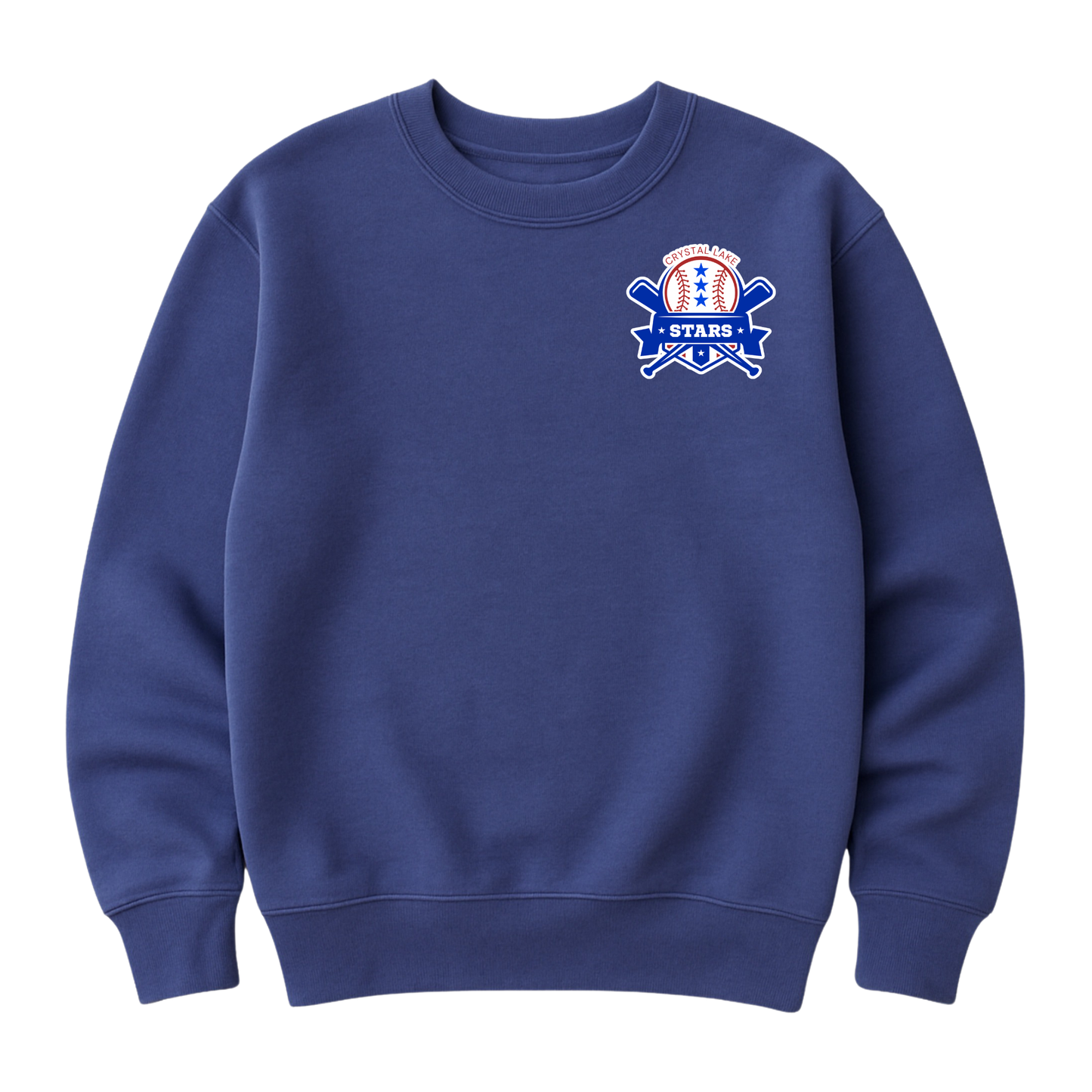 Crystal Lake Stars Pocket Logo | Youth Fleece Crewneck