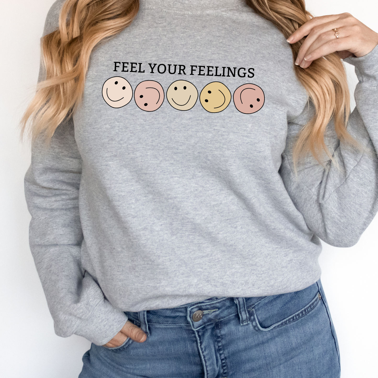 Feel Your Feelings // Neutral | Adult Crewneck