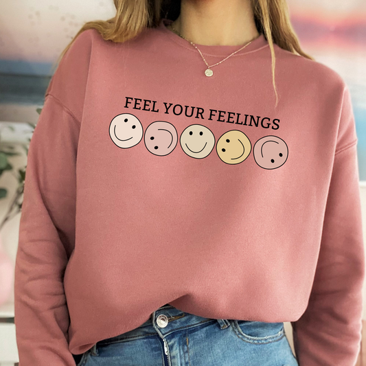 Feel Your Feelings // Neutral | Adult Crewneck