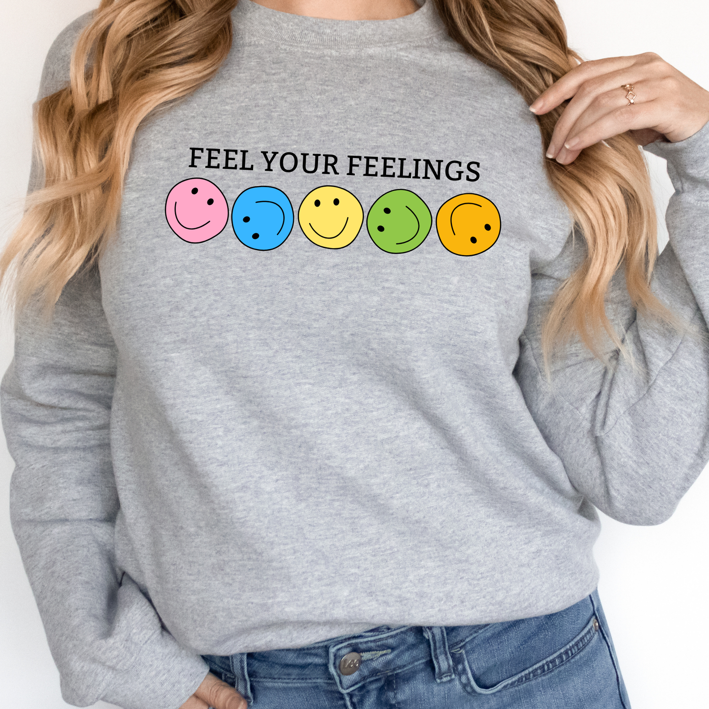 Feel Your Feelings // Bright | Adult Crewneck