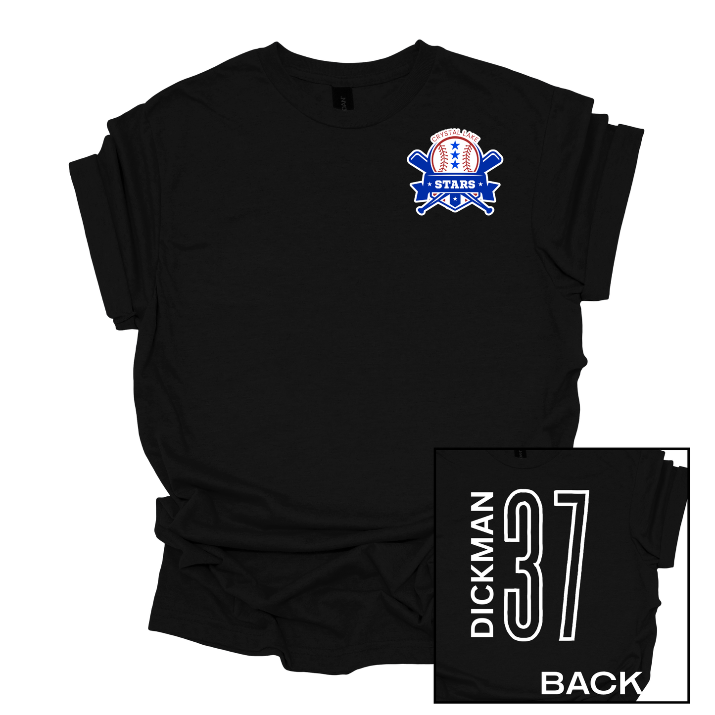 Crystal Lake Stars Pocket Logo | Short Sleeve Tee