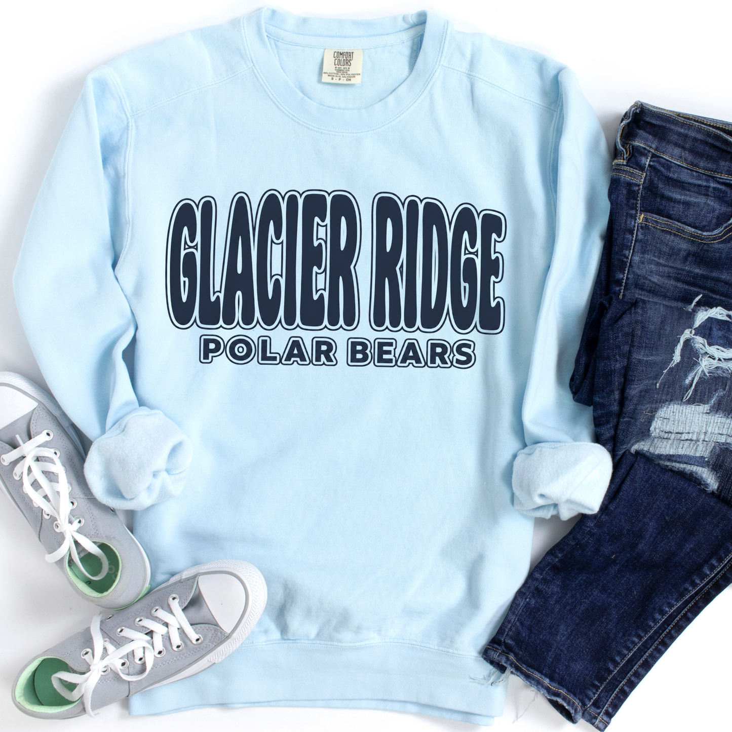 Glacier Ridge Bubble | Adult Comfort Colors Crewneck