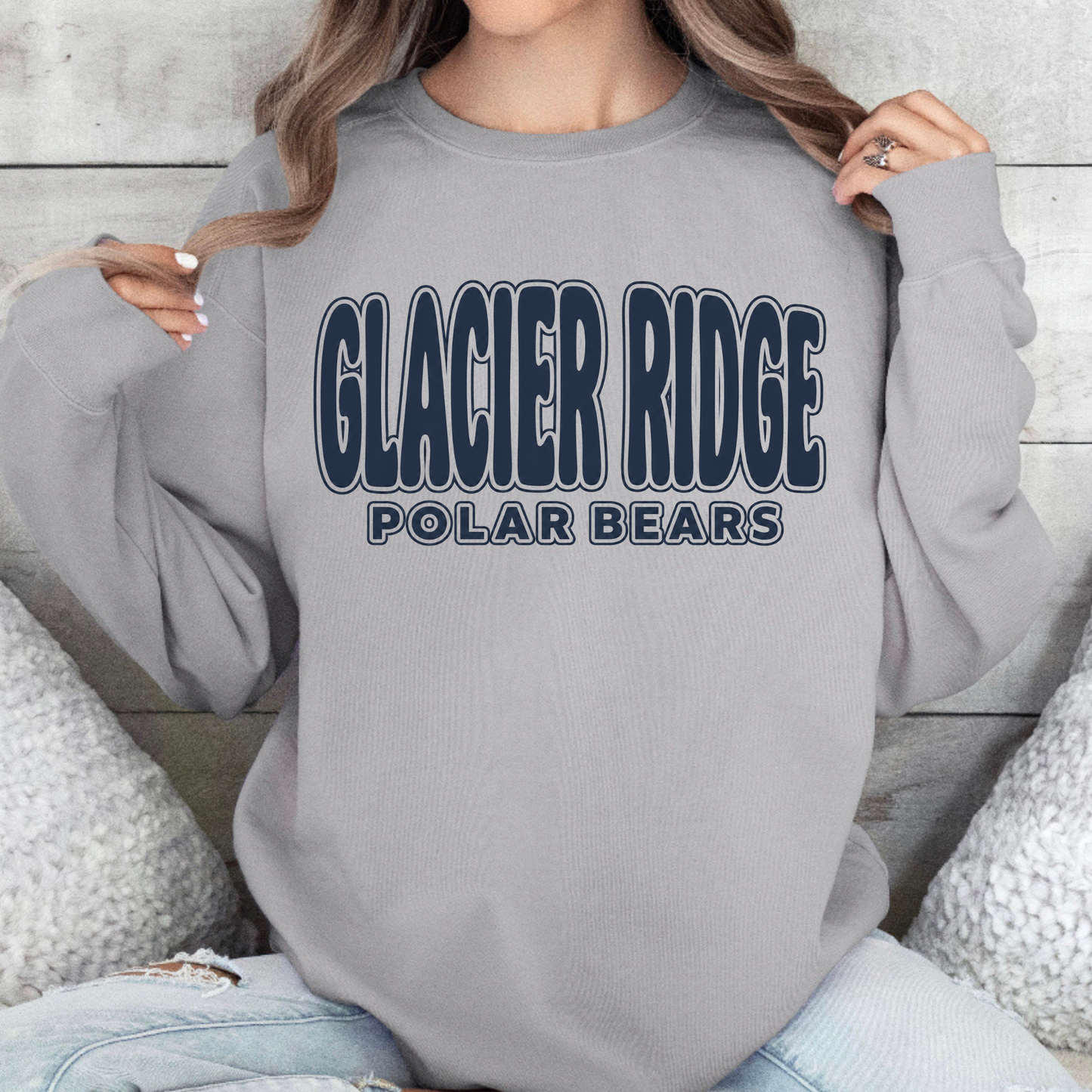 Glacier Ridge Bubble | Adult Comfort Colors Crewneck
