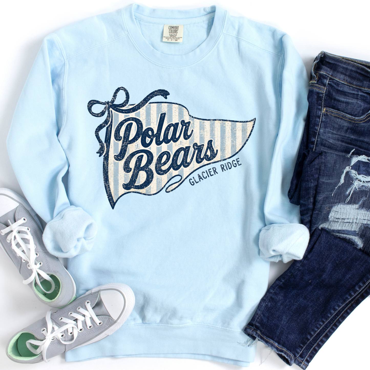 Glacier Ridge Flag | Adult Comfort Colors Crewneck