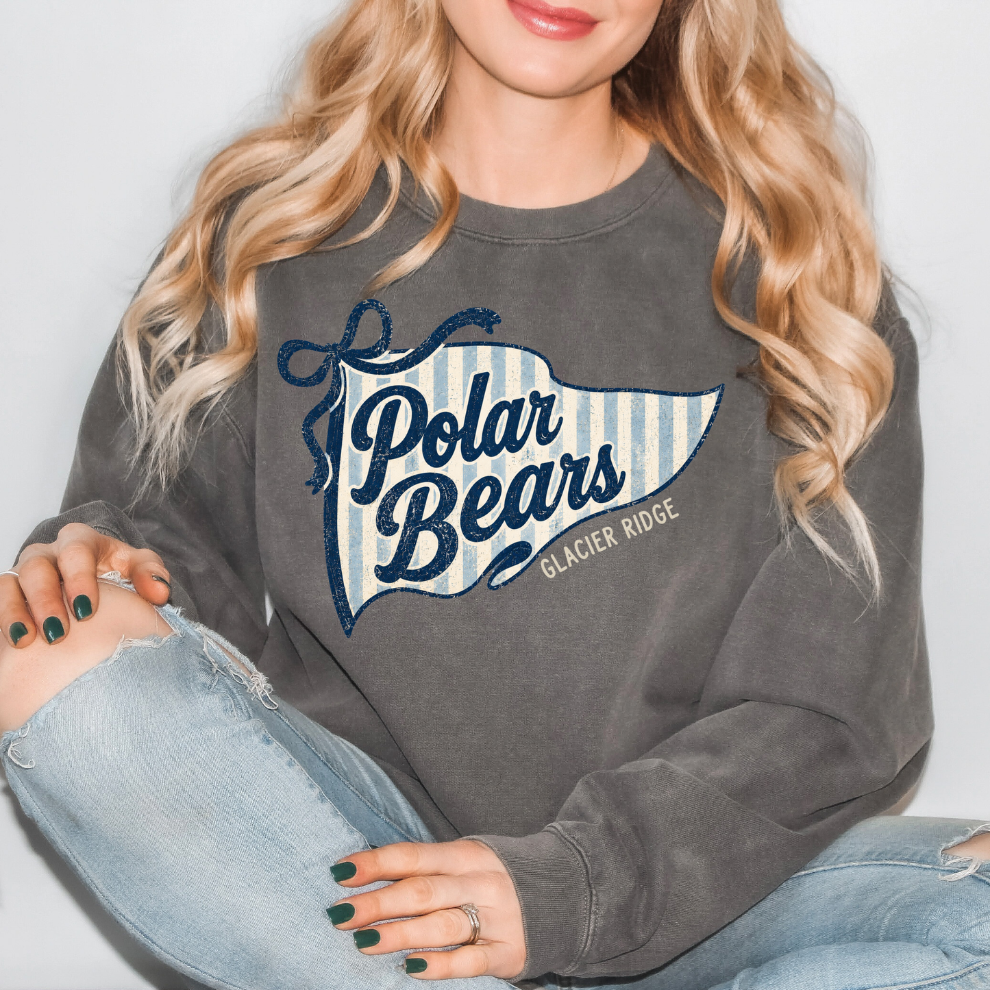 Glacier Ridge Flag | Adult Comfort Colors Crewneck