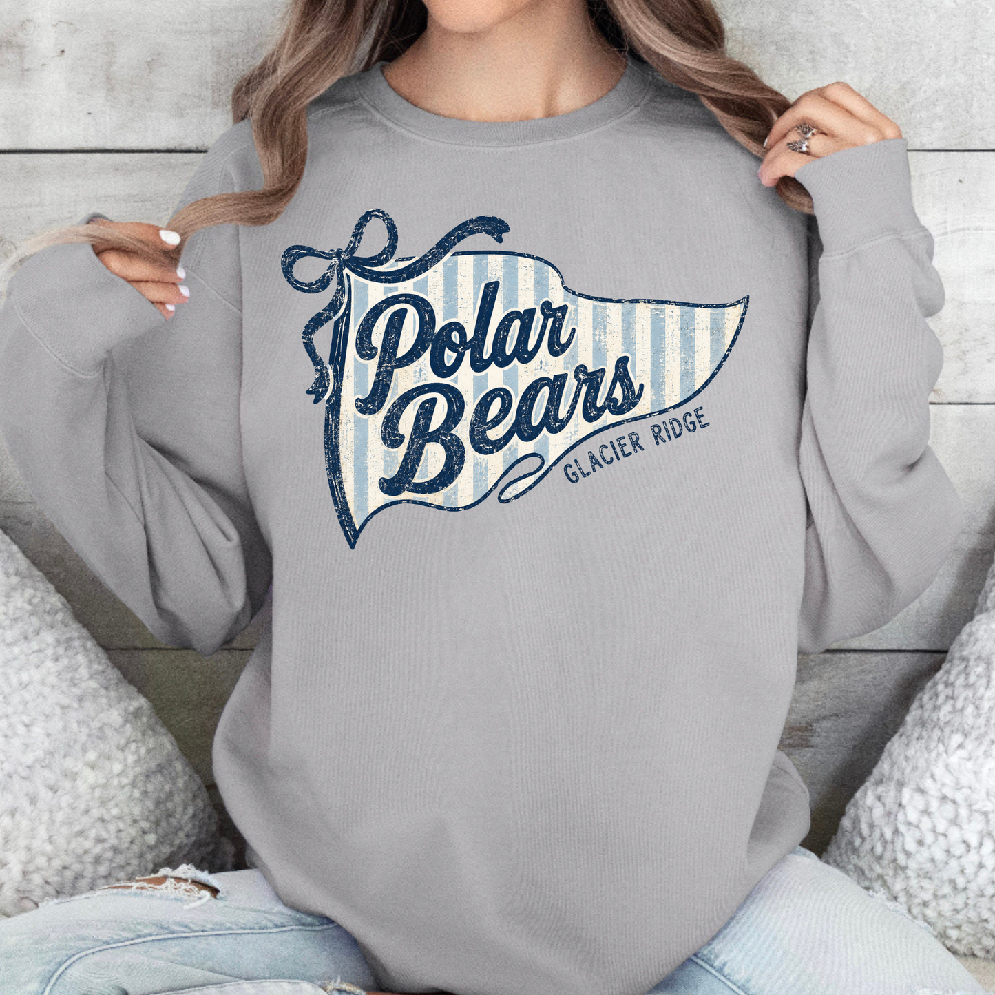 Glacier Ridge Flag | Adult Comfort Colors Crewneck
