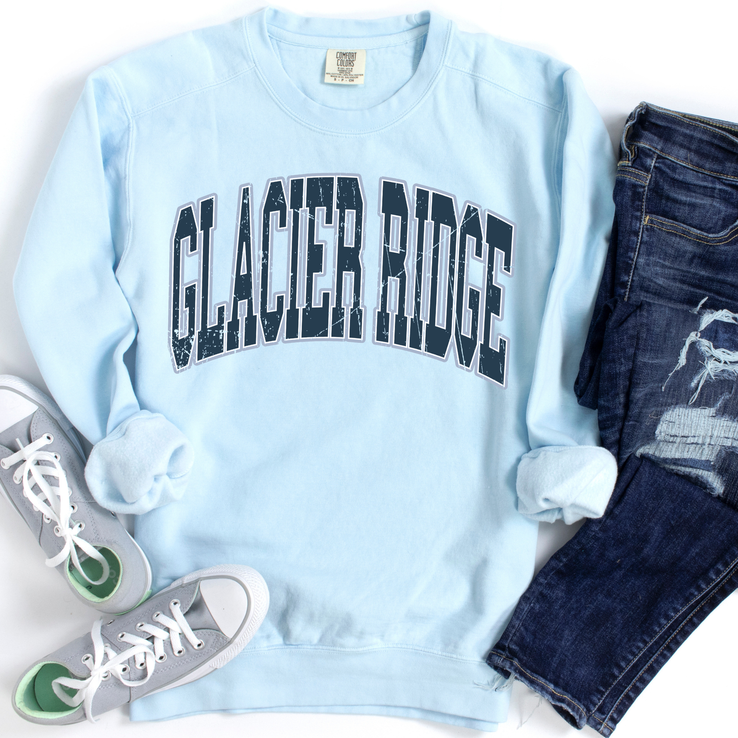 Glacier Ridge Varsity | Adult Comfort Colors Crewneck