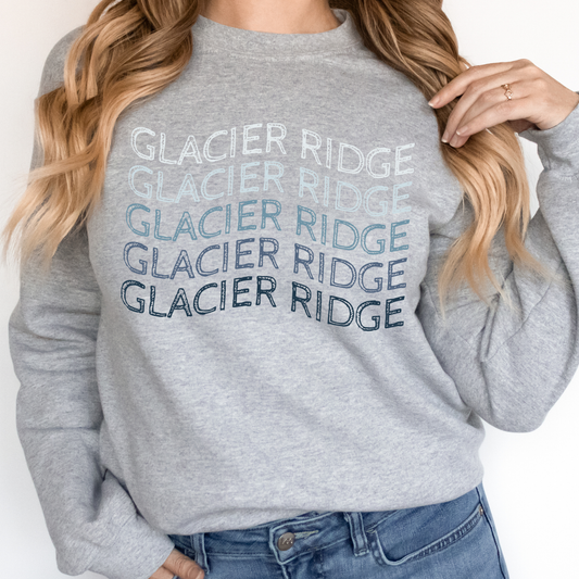 Glacier Ridge Waves | Adult Crewneck
