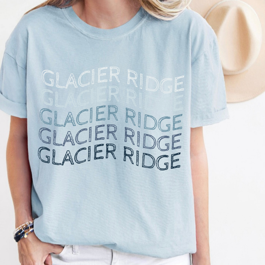 Glacier Ridge  Waves | Short Sleeve Adult Tee