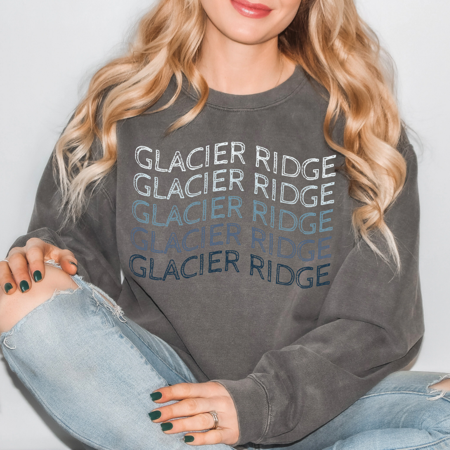 Glacier Ridge Waves | Adult Comfort Colors Crewneck