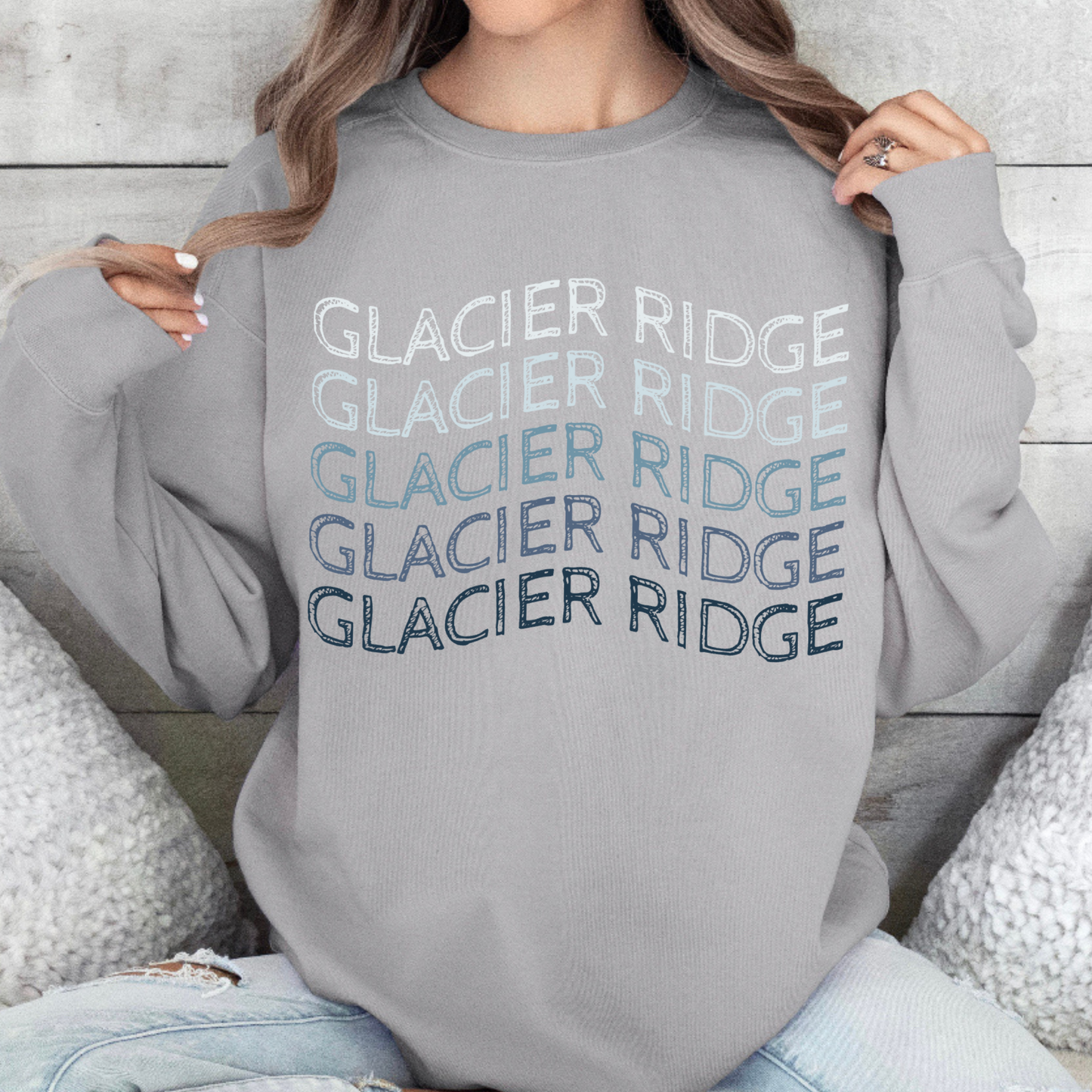 Glacier Ridge Waves | Adult Comfort Colors Crewneck