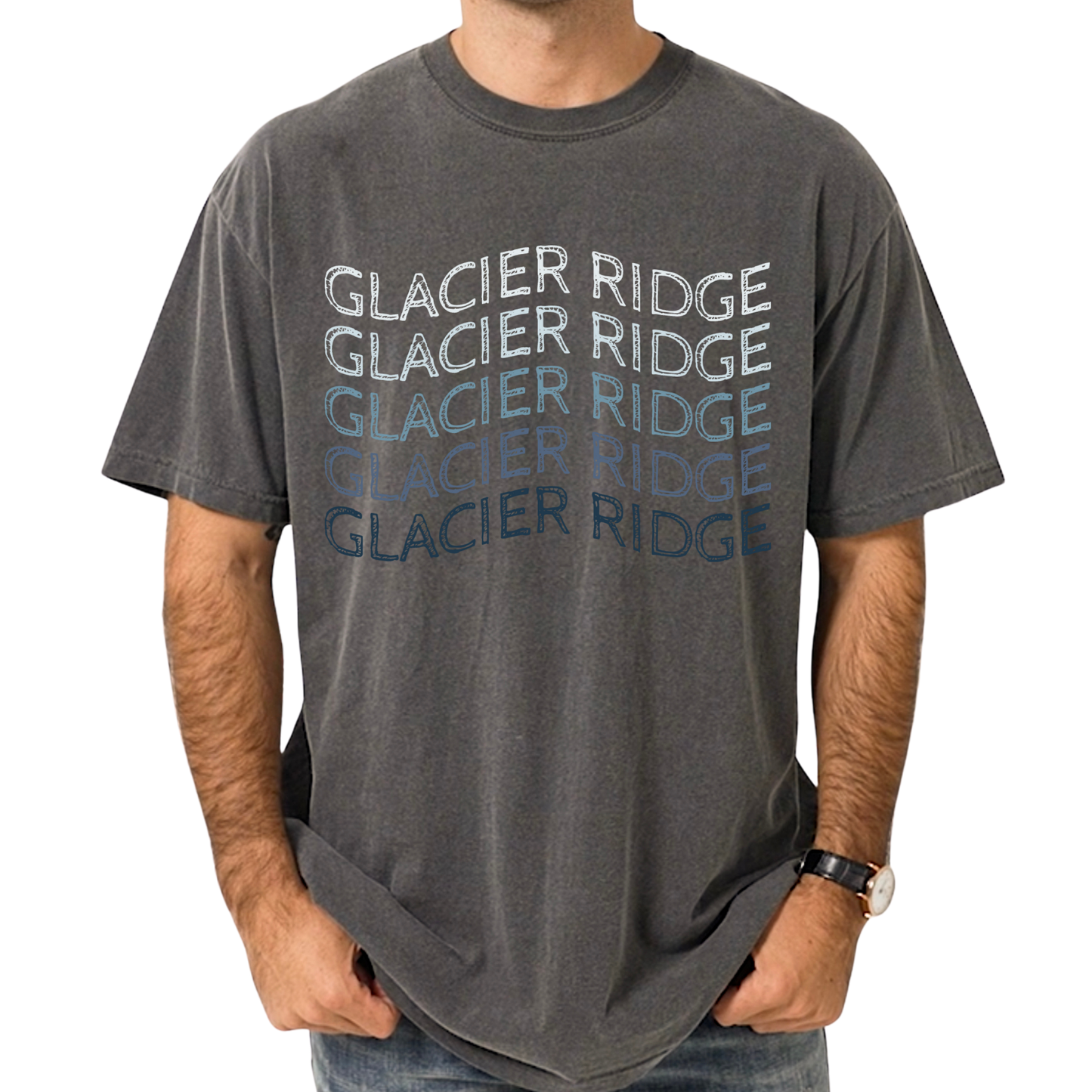 Glacier Ridge  Waves | Short Sleeve Adult Tee