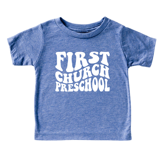 Groovy First Church Preschool | Short Sleeve Youth Tee