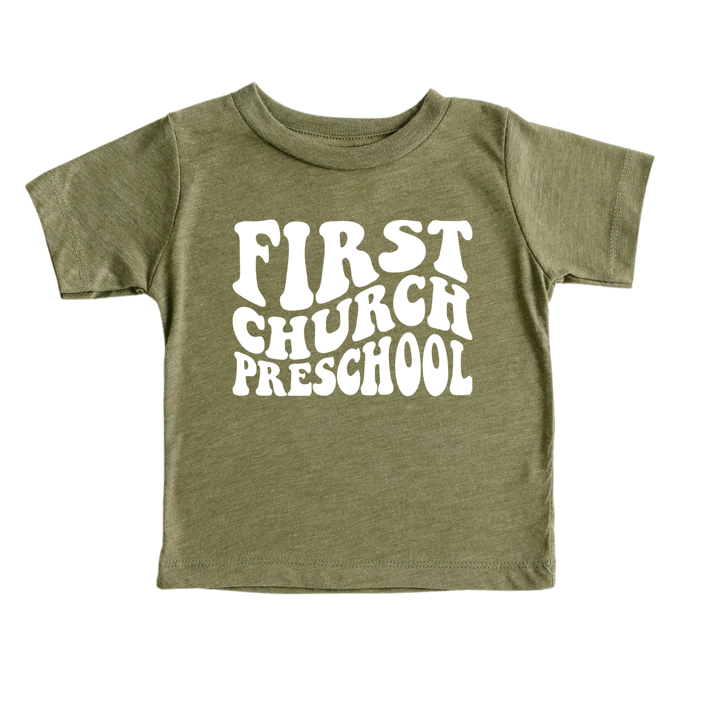 Groovy First Church Preschool | Short Sleeve Adult Tee