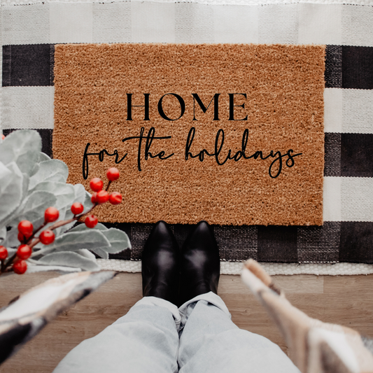 Home for the Holidays | Custom Doormat