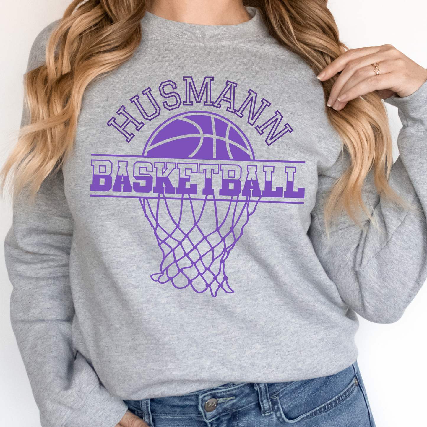 Husmann Elementary Basketball | Adult Crewneck