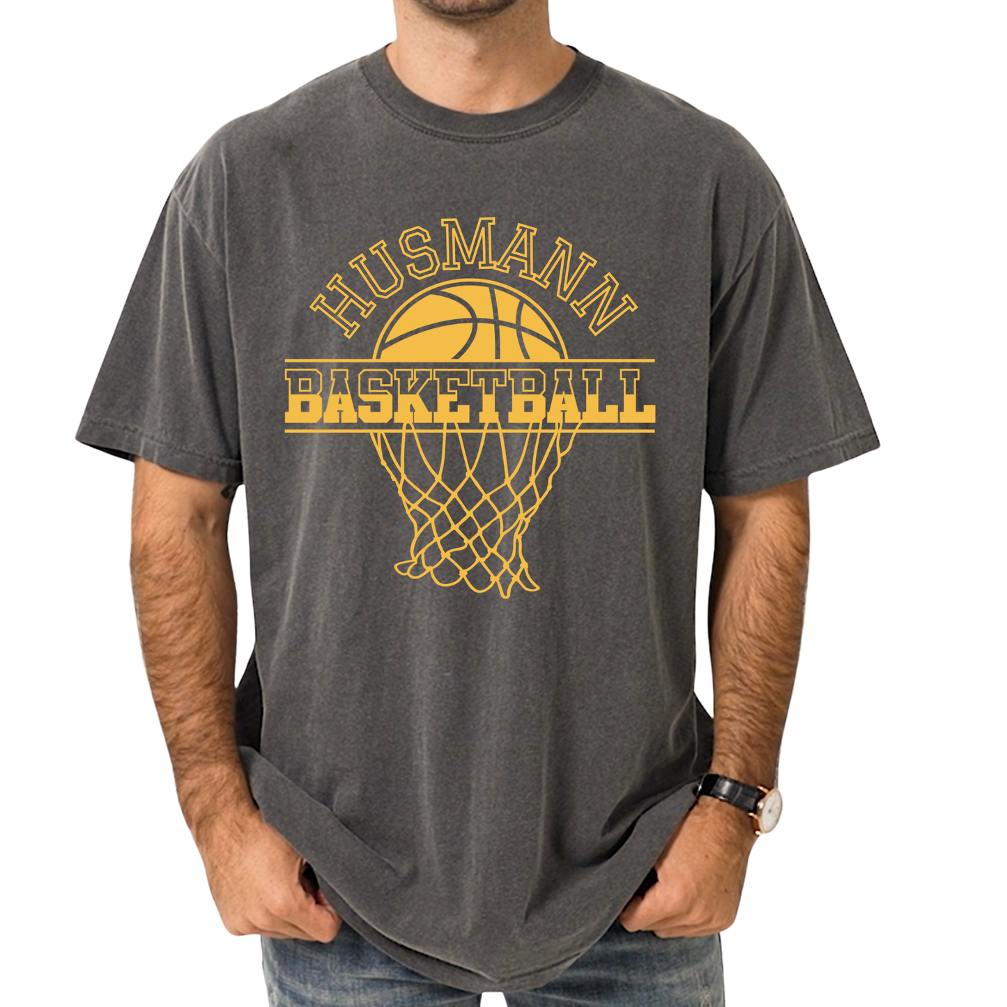 Husmann Elementary Basketball | Short Sleeve Adult Tee