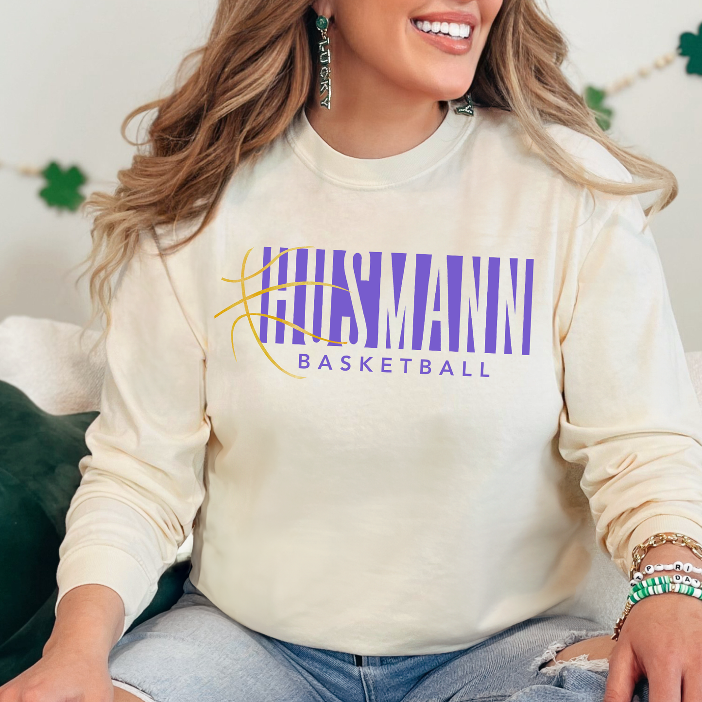 Husmann Basketball | Adult Comfort Colors Crewneck