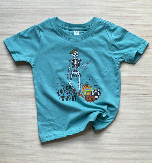 Skeleton Skater Boi | Short Sleeve Youth Tee