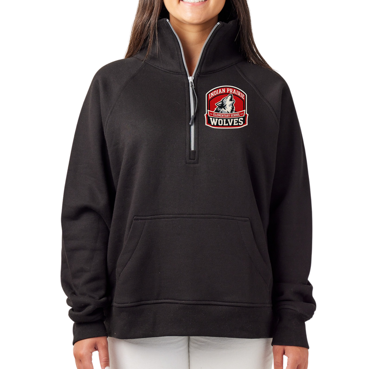 Indian Prairie Patch | Womens Quarter Zip Fleece
