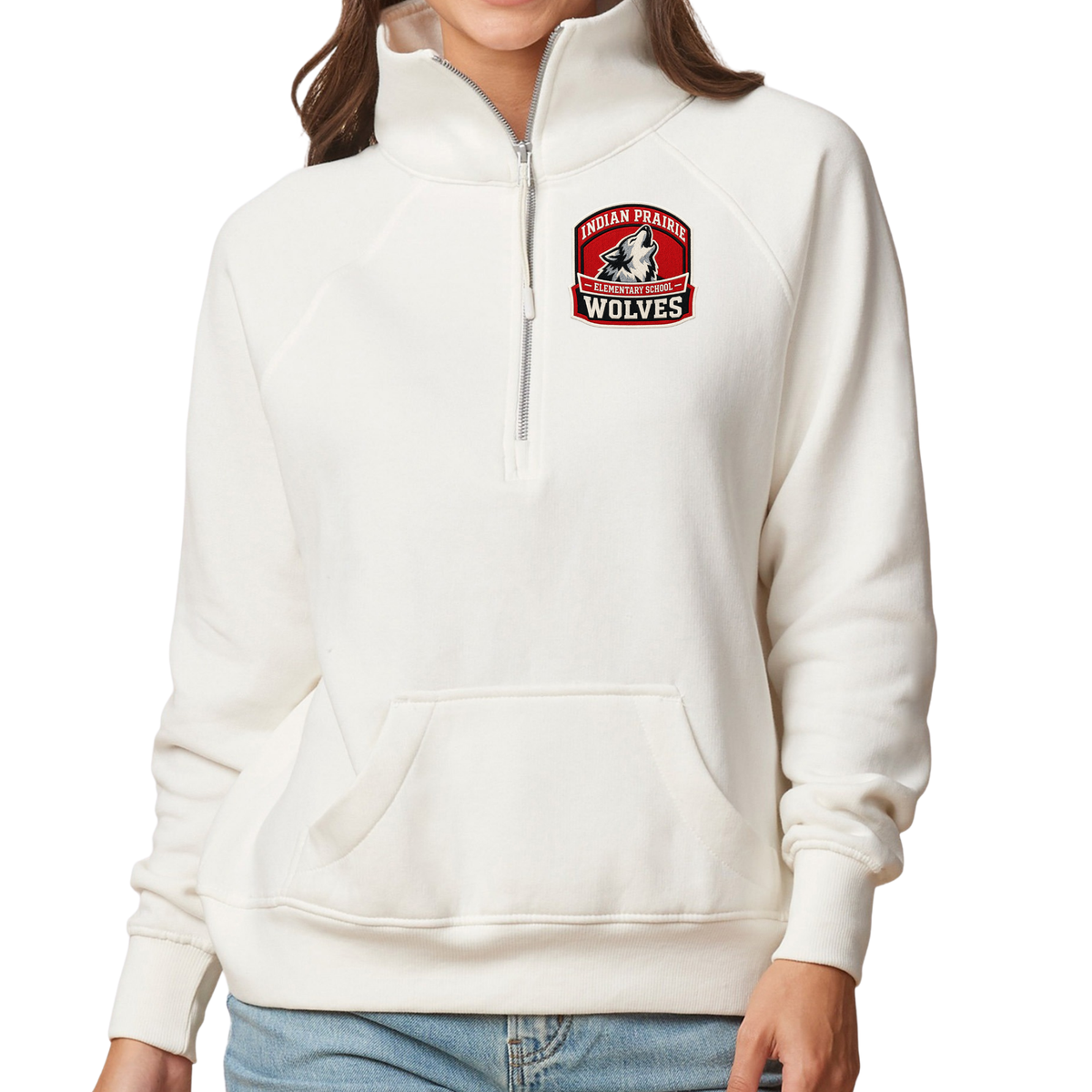 Indian Prairie Patch | Womens Quarter Zip Fleece
