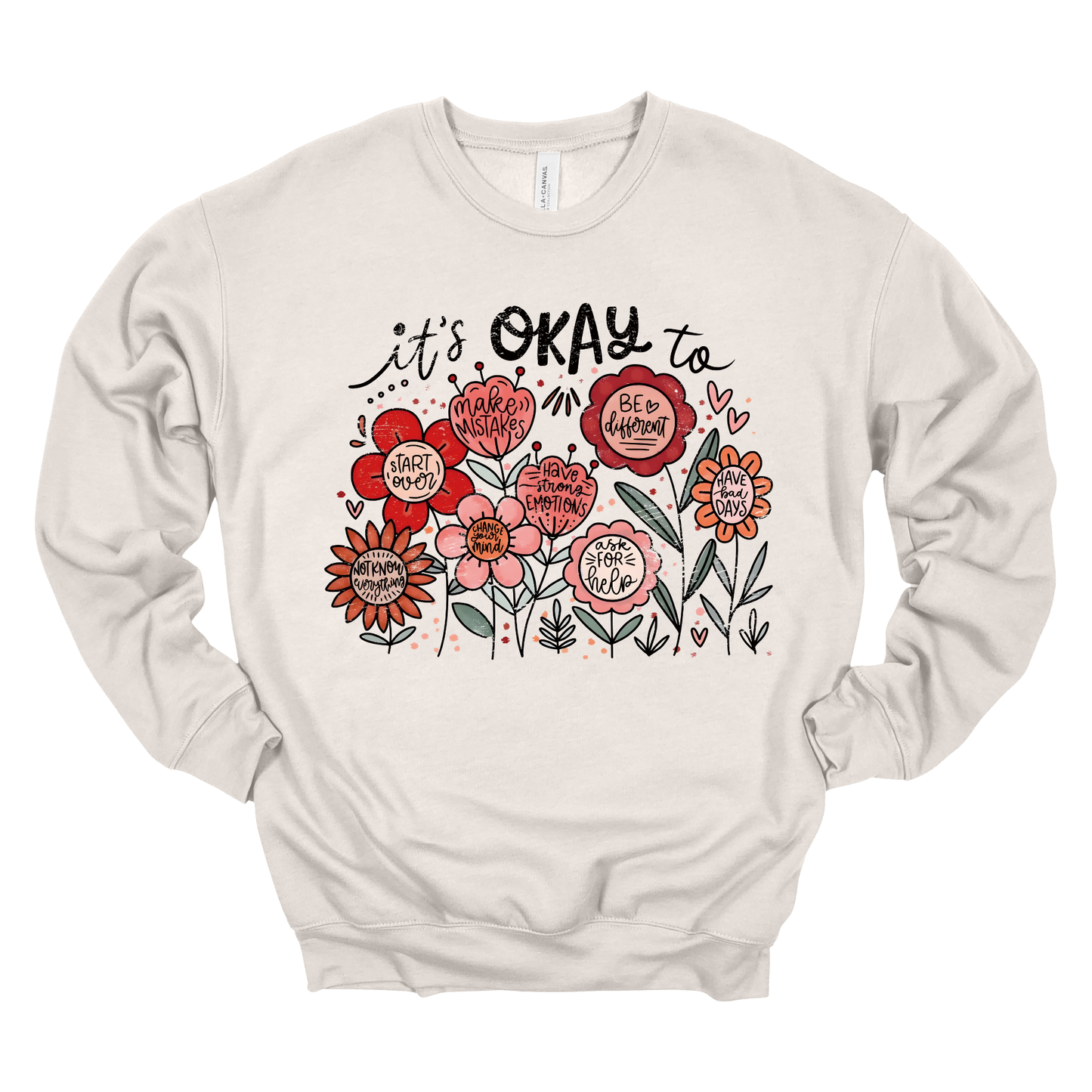It's Okay // Black | Adult Crewneck