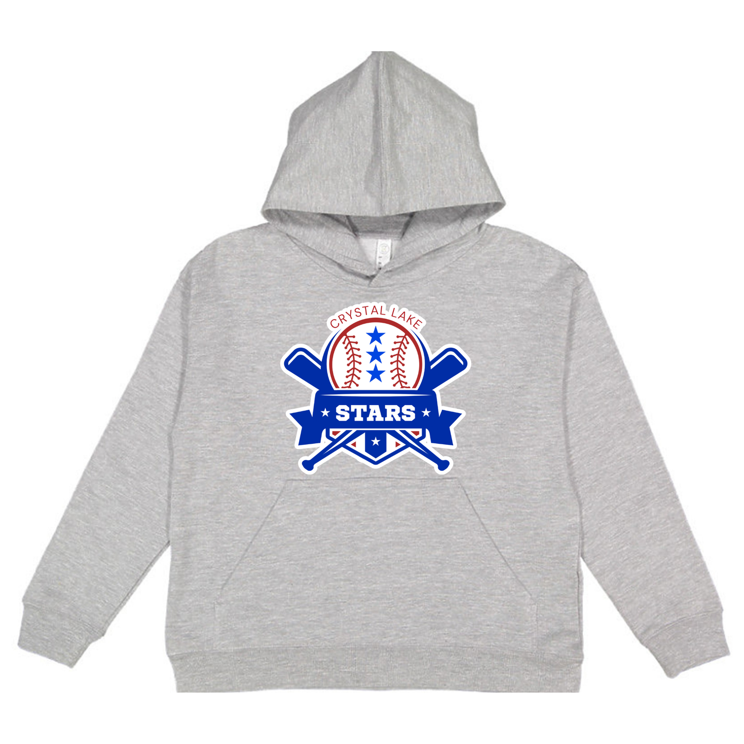 Crystal Lake Stars Logo | Youth Hooded Sweatshirt