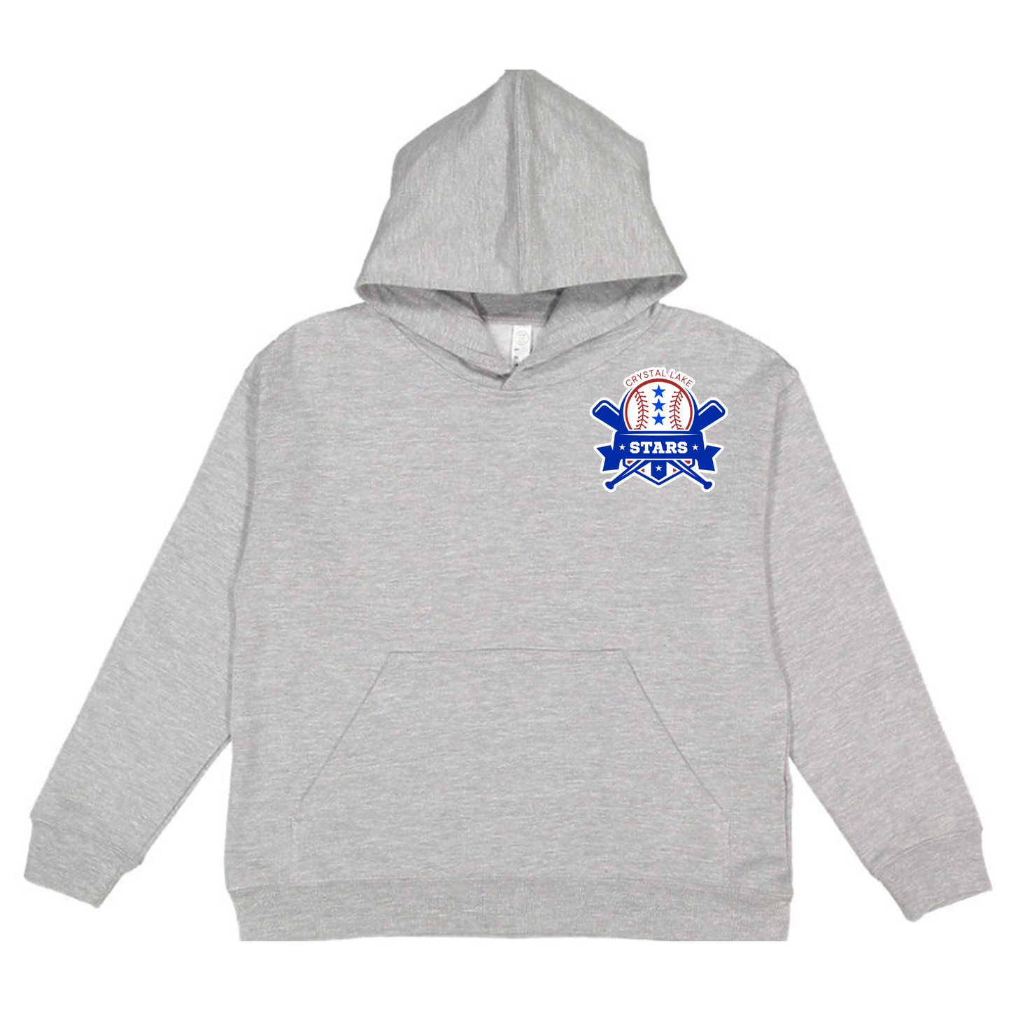 Crystal Lake Stars Pocket Logo | Youth Hooded Sweatshirt