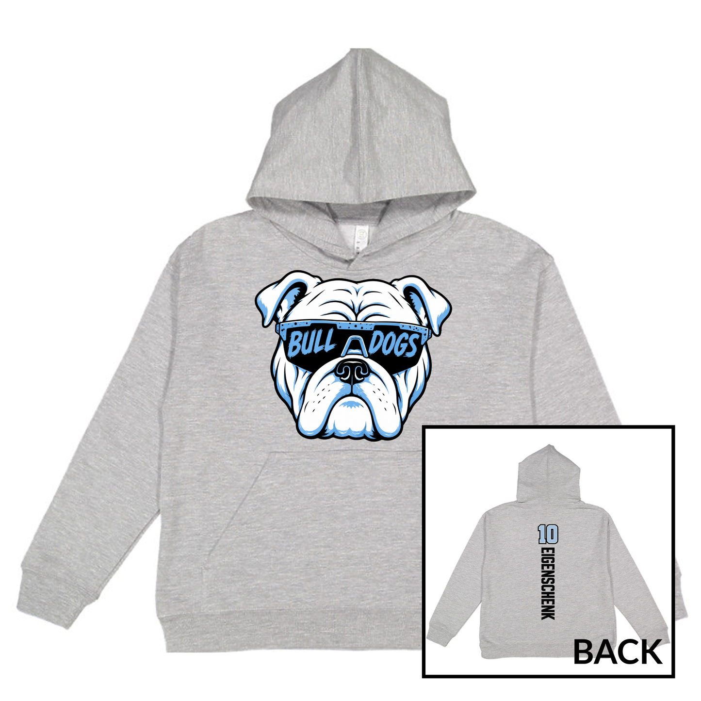 Bulldog Glasses | Youth Hooded Sweatshirt